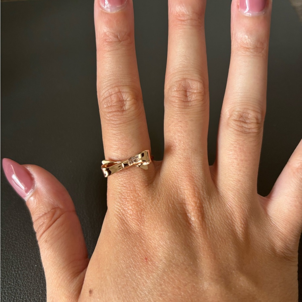 Kate Spade Elegant Gold Bow Ring